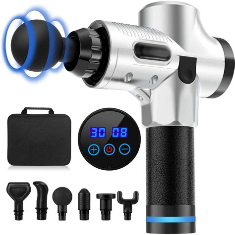 Deep Tissue Electric <strong>Massage Gun</strong>,Portable Handheld Rechargeable Body Muscle Massager,Percussion Massager with 6 Speeds 7 Heads Relieve Soreness Stiffness Recovery for Men Athletes (Black) Pickup 3+ day shipping. . Massage gun walmart